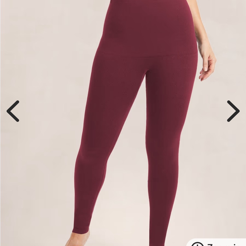 Burgundy High-Waisted Leggings